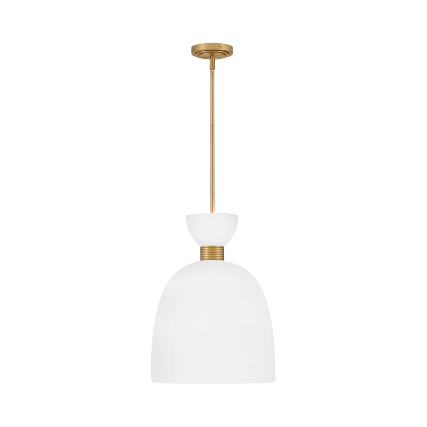 Tallulah Pendant Light in Lacquered Brass.