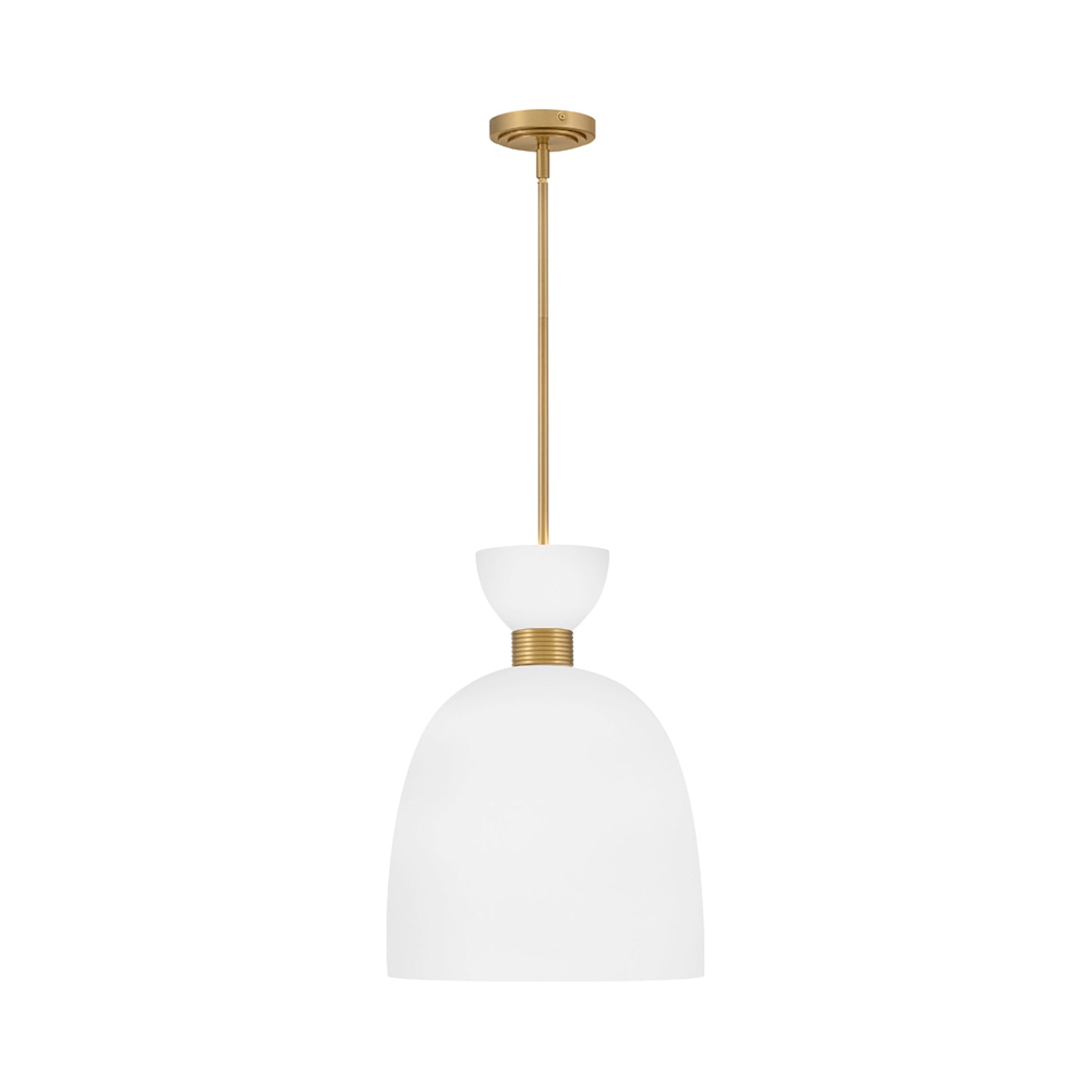 Tallulah Pendant Light in Lacquered Brass.