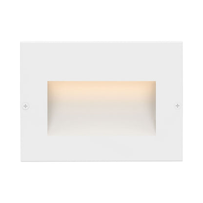 Taper LED Deck Light in Satin White (3.5-Inch).