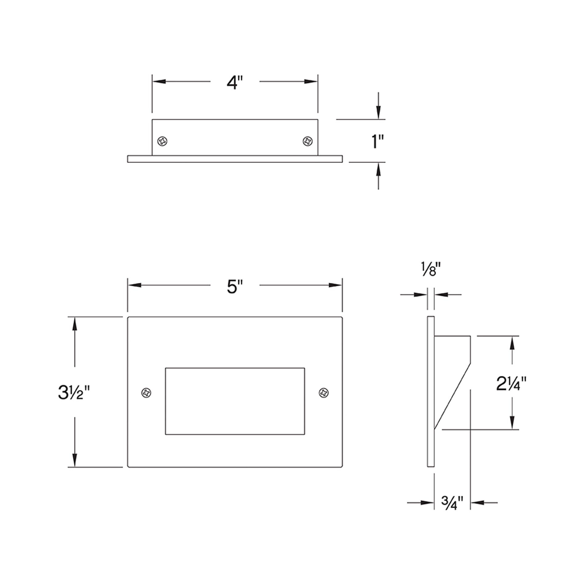 Taper Outdoor LED Step Light - line drawing.