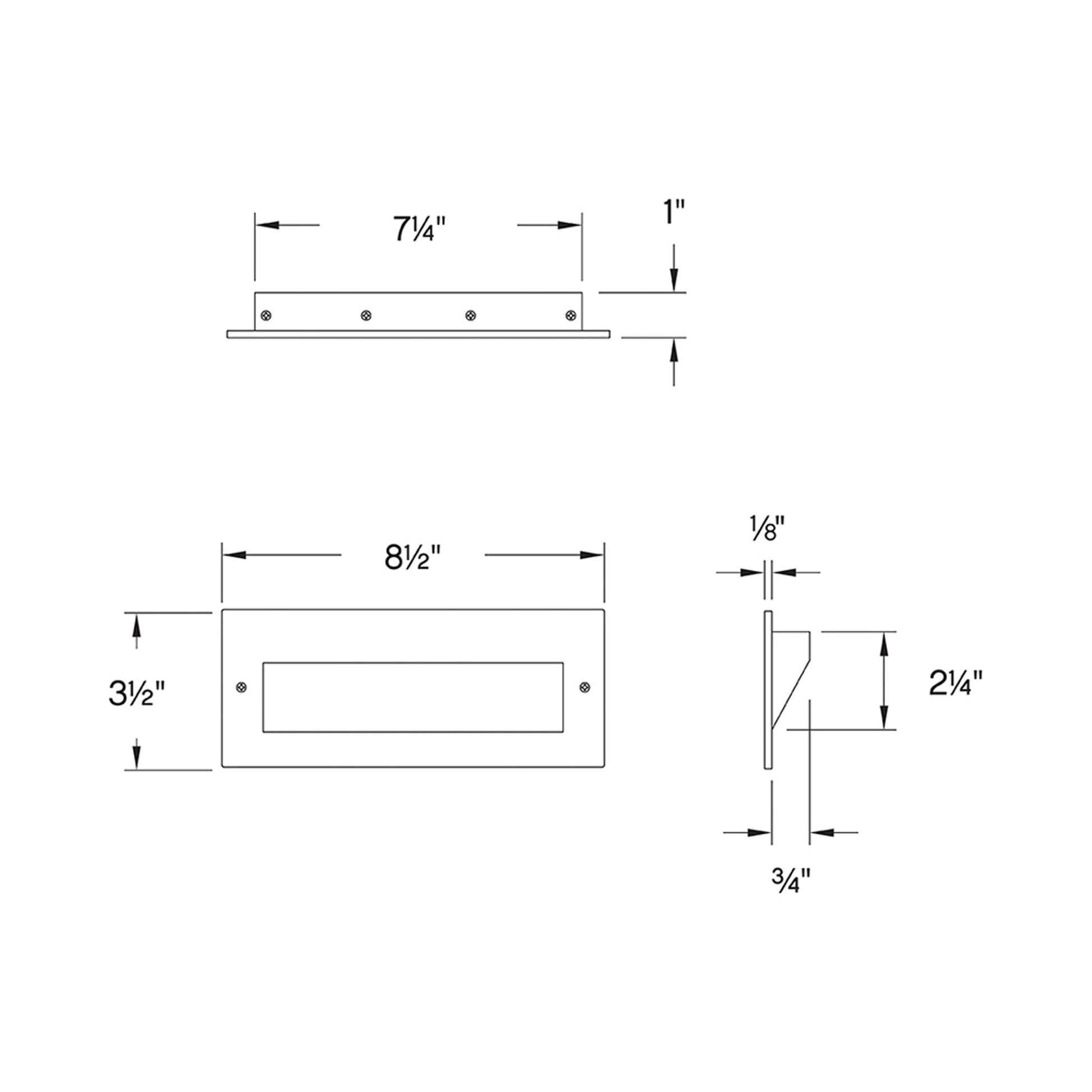 Taper Outdoor LED Step Light - line drawing.