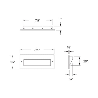 Taper Outdoor LED Step Light - line drawing.
