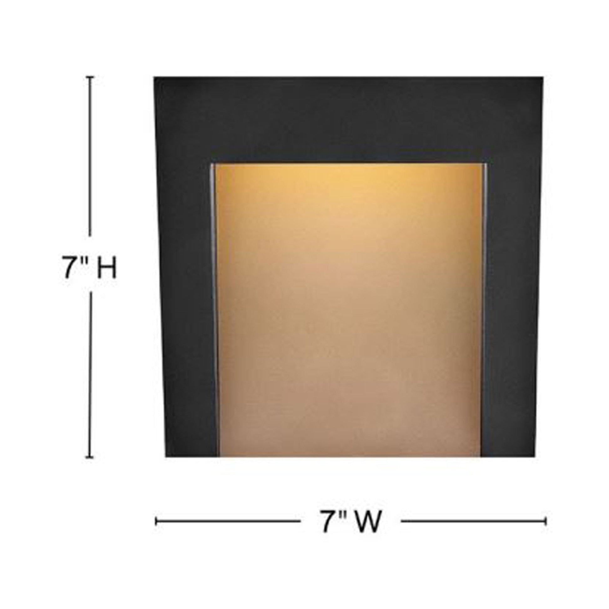 Taper Outdoor LED Wall Light - line drawing.