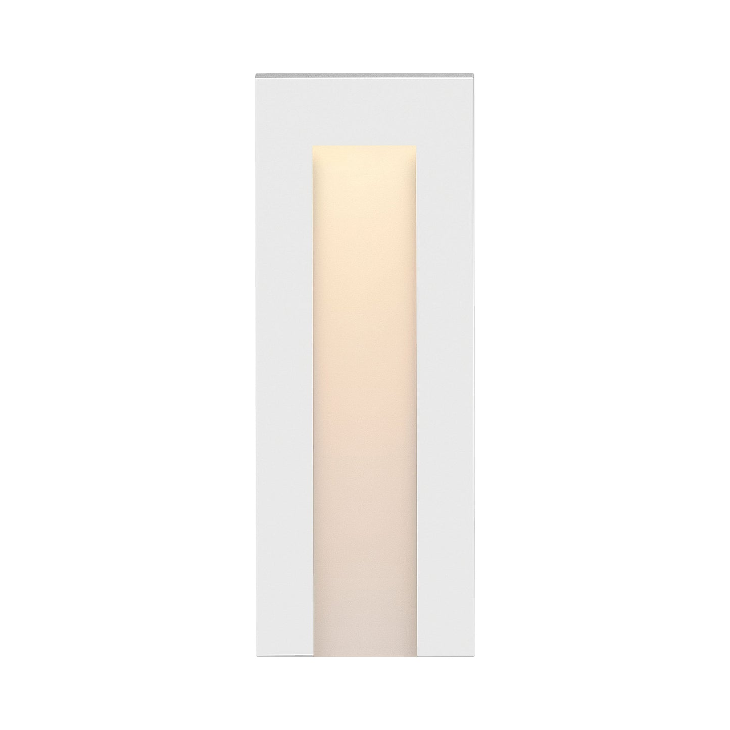 Taper Vertical LED Deck Light in Satin White (8-Inch).