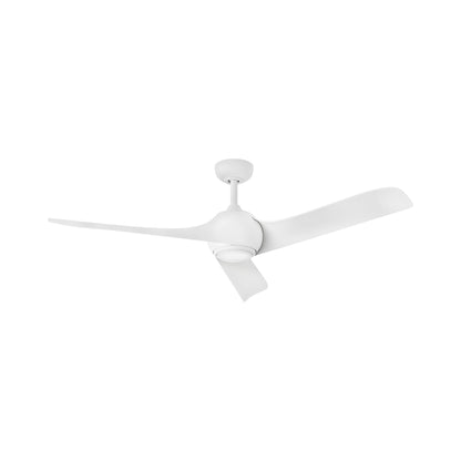 Tiburon LED Smart Ceiling Fan in Matte White/Matte White.