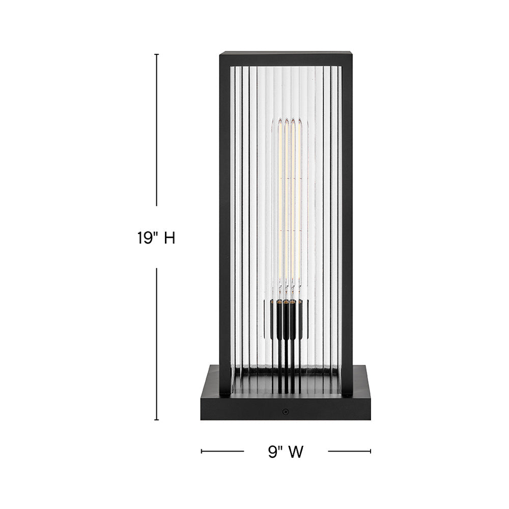 Torrent Outdoor Pier Mount Light - line drawing.