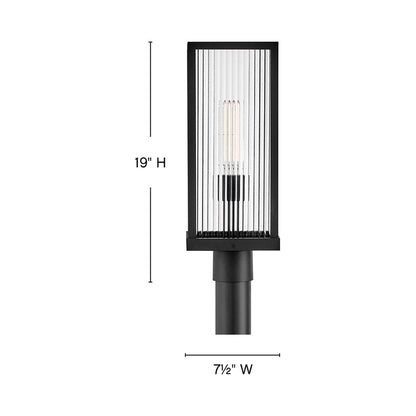 Torrent Outdoor Post Light - line drawing.