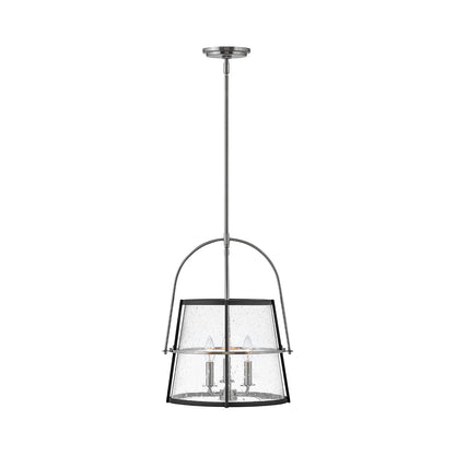 Tournon Pendant Light in Brushed Nickel/Black.