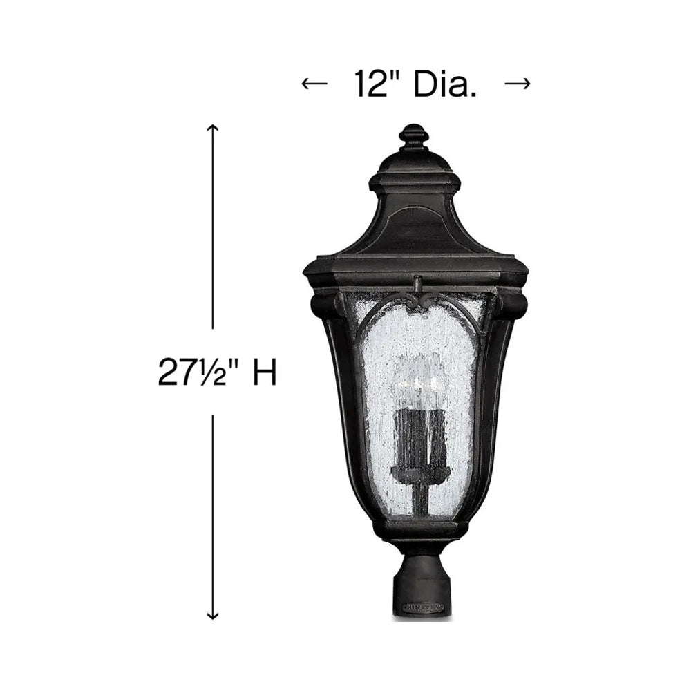 Trafalgar Outdoor Post Light - line drawing.