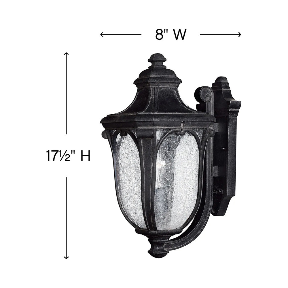 Trafalgar Outdoor Wall Light - line drawing.