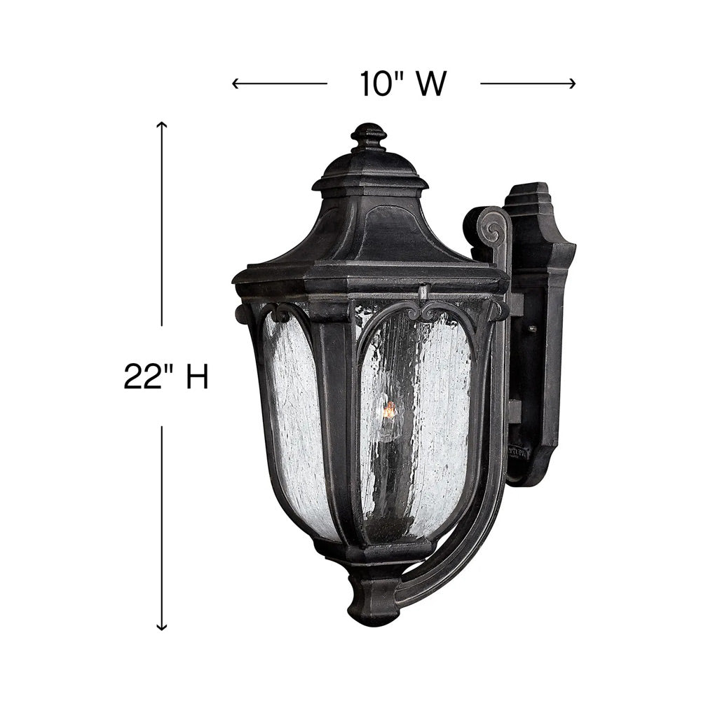 Trafalgar Outdoor Wall Light - line drawing.