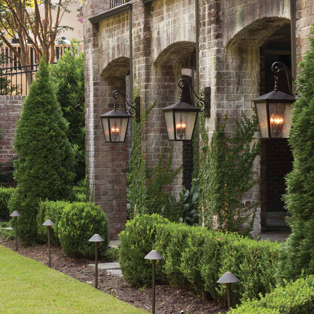 Trellis Outdoor Wall Light in Outside Area.