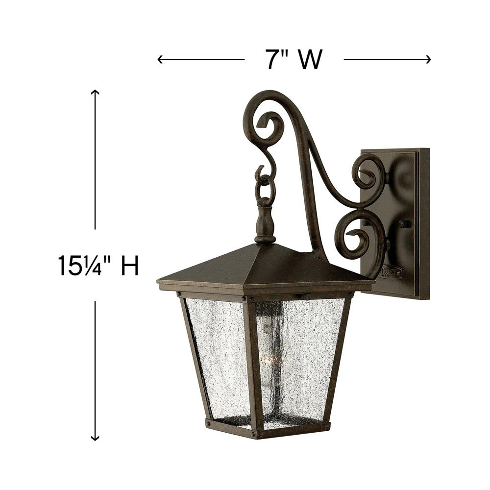 Trellis Outdoor Wall Light - line drawing.