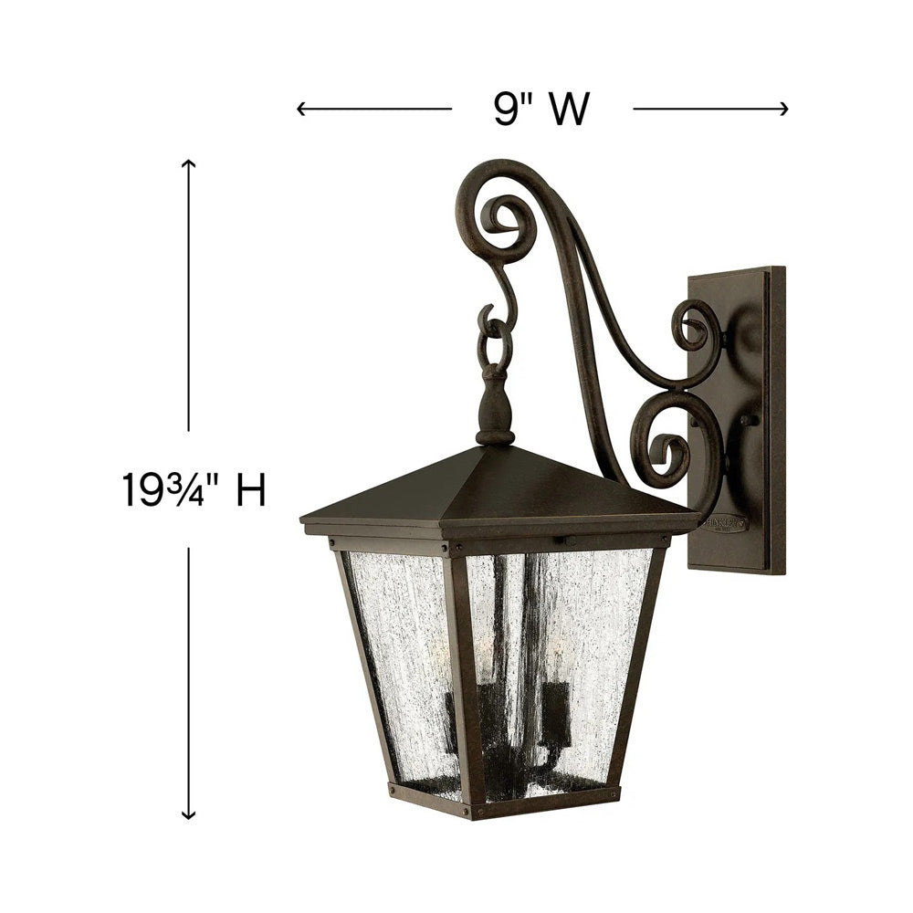 Trellis Outdoor Wall Light - line drawing.