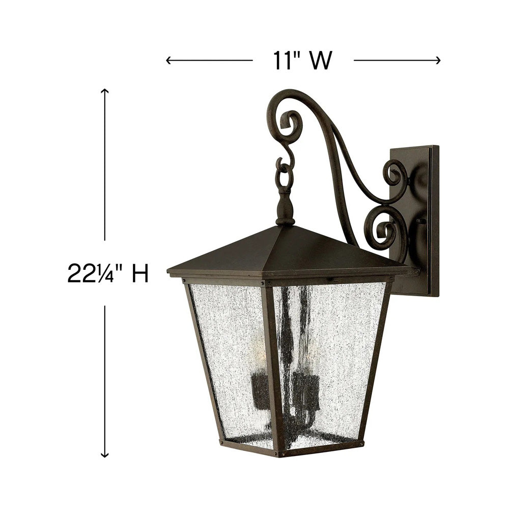 Trellis Outdoor Wall Light - line drawing.