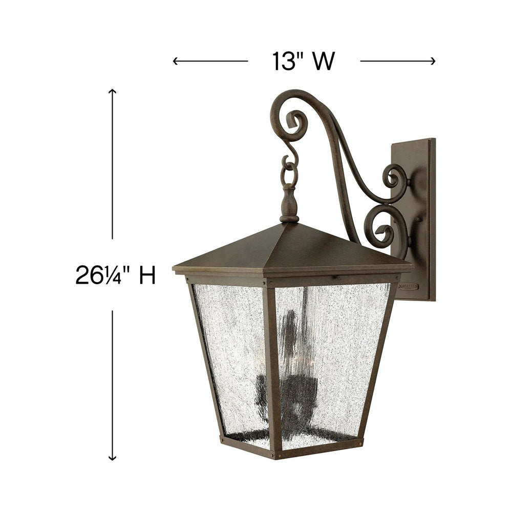 Trellis Outdoor Wall Light - line drawing.