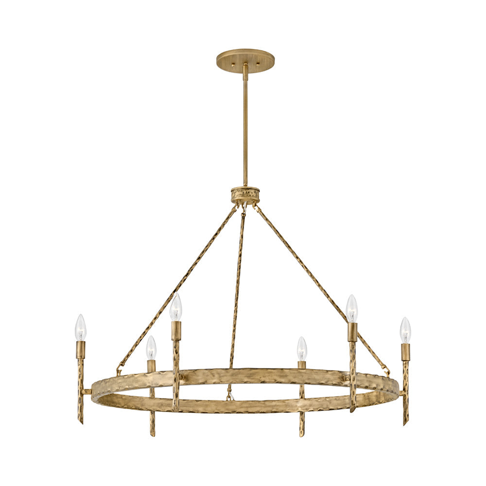 Tress Chandelier in Champagne Gold.