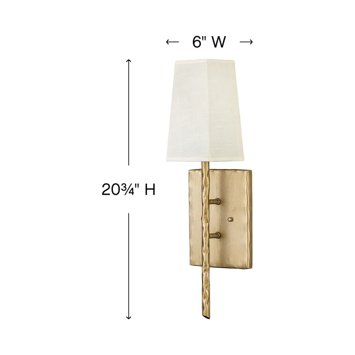 Tress Wall Light - line drawing.