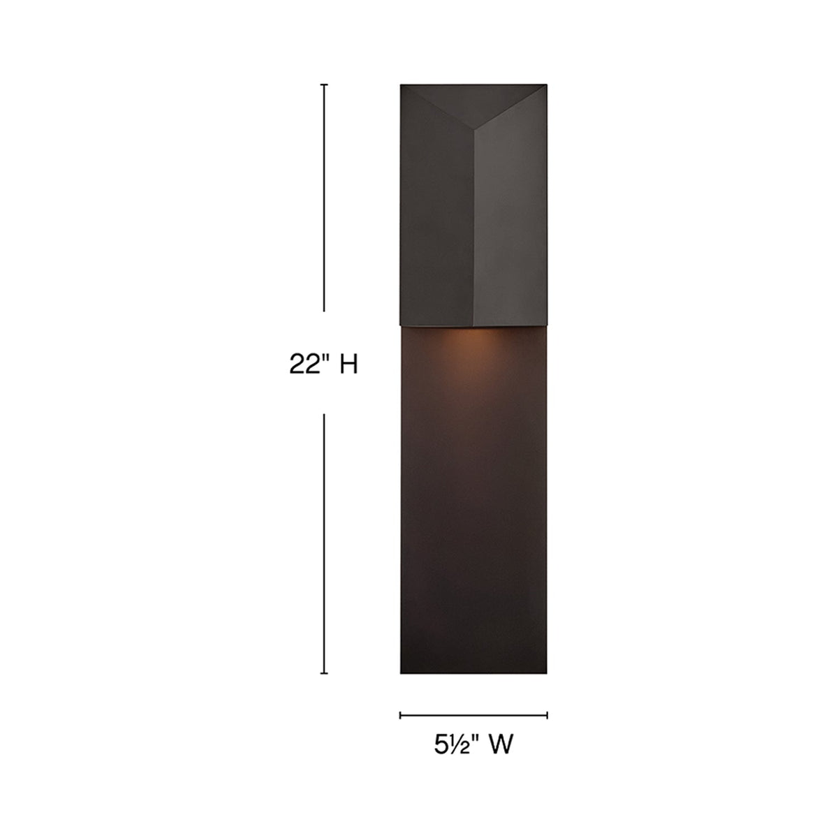 Treva Outdoor Wall Light - line drawing.