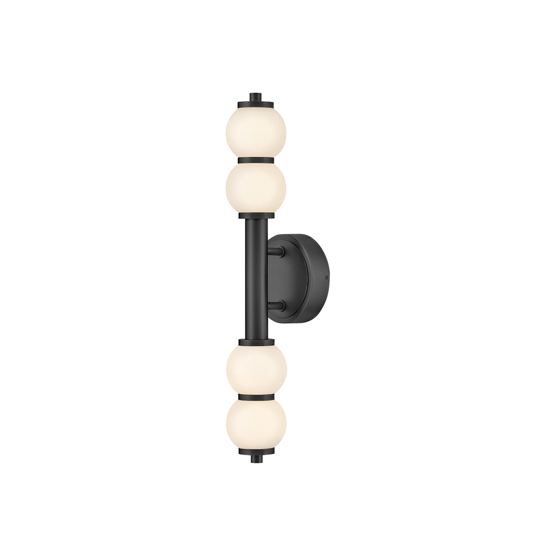 Trigo LED Bath Wall Light in Black (24-Inch).