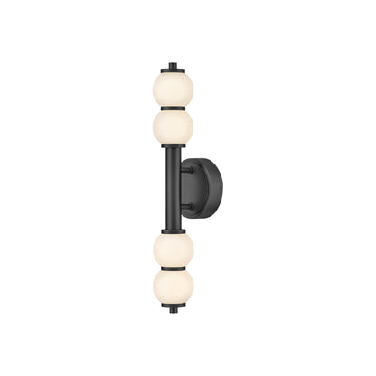 Trigo LED Bath Wall Light in Black (24-Inch).