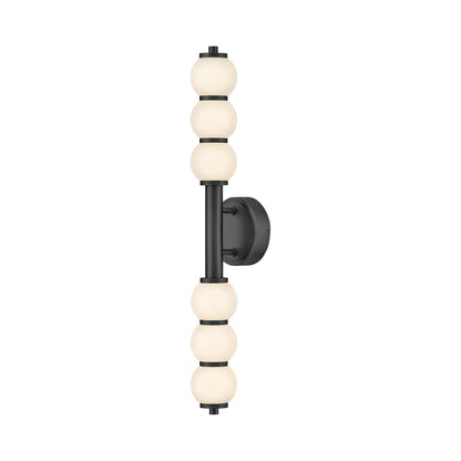 Trigo LED Bath Wall Light in Black (31.25-Inch).