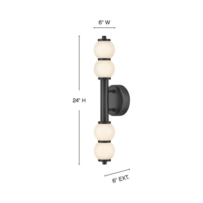 Trigo LED Bath Wall Light - line drawing.