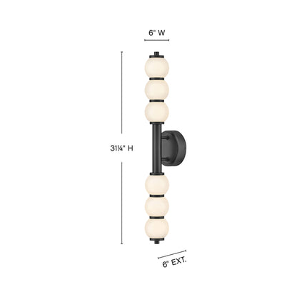 Trigo LED Bath Wall Light - line drawing.