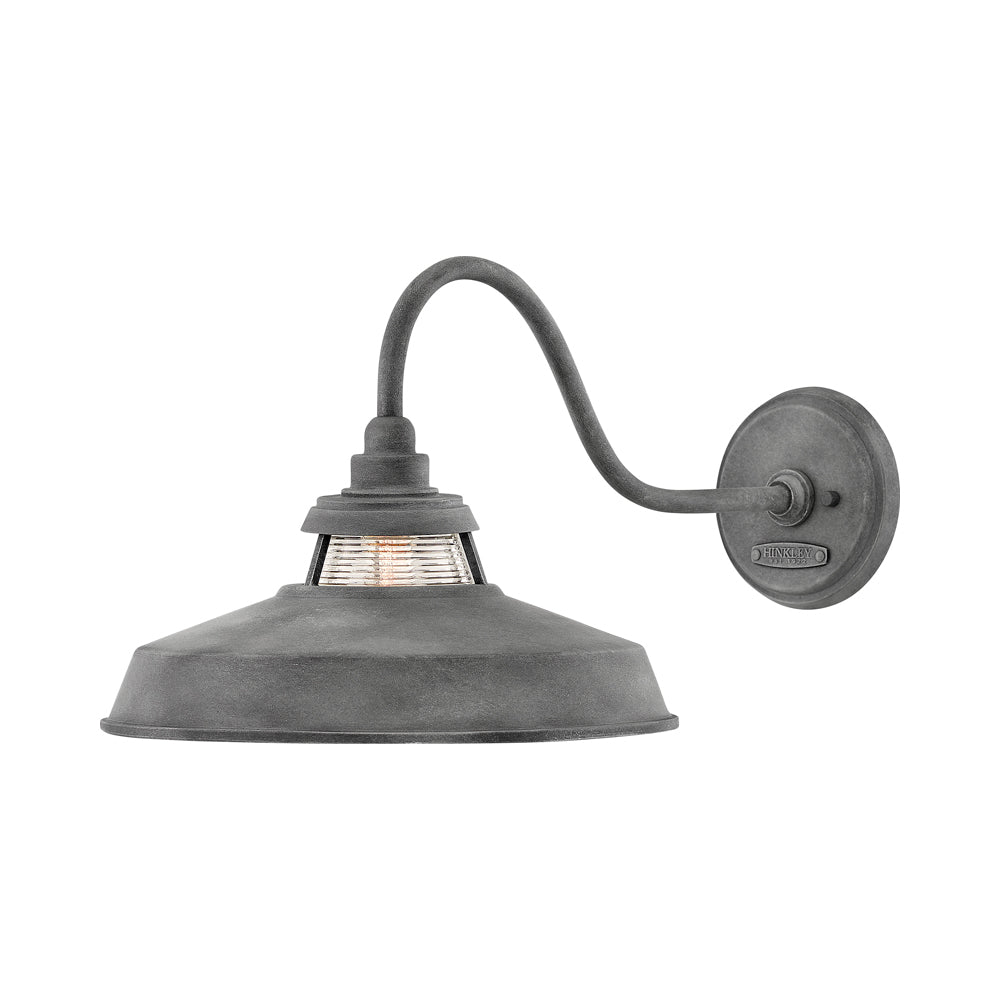 Troyer Outdoor Wall Light in Aged Zinc (11.5-Inch).