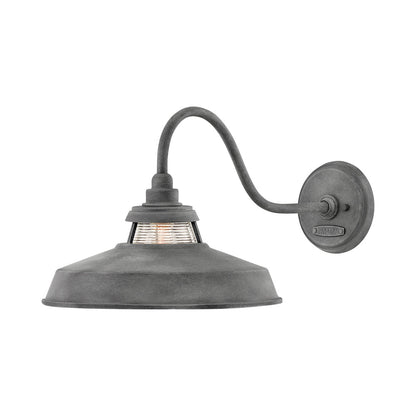 Troyer Outdoor Wall Light in Aged Zinc (11.5-Inch).