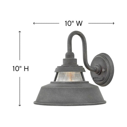 Troyer Outdoor Wall Light - line drawing.