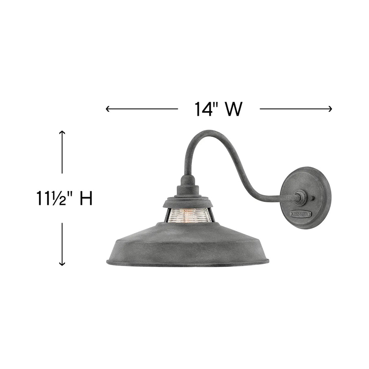Troyer Outdoor Wall Light - line drawing.