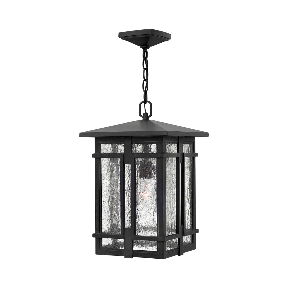 Tucker Outdoor Pendant Light in Museum Black.