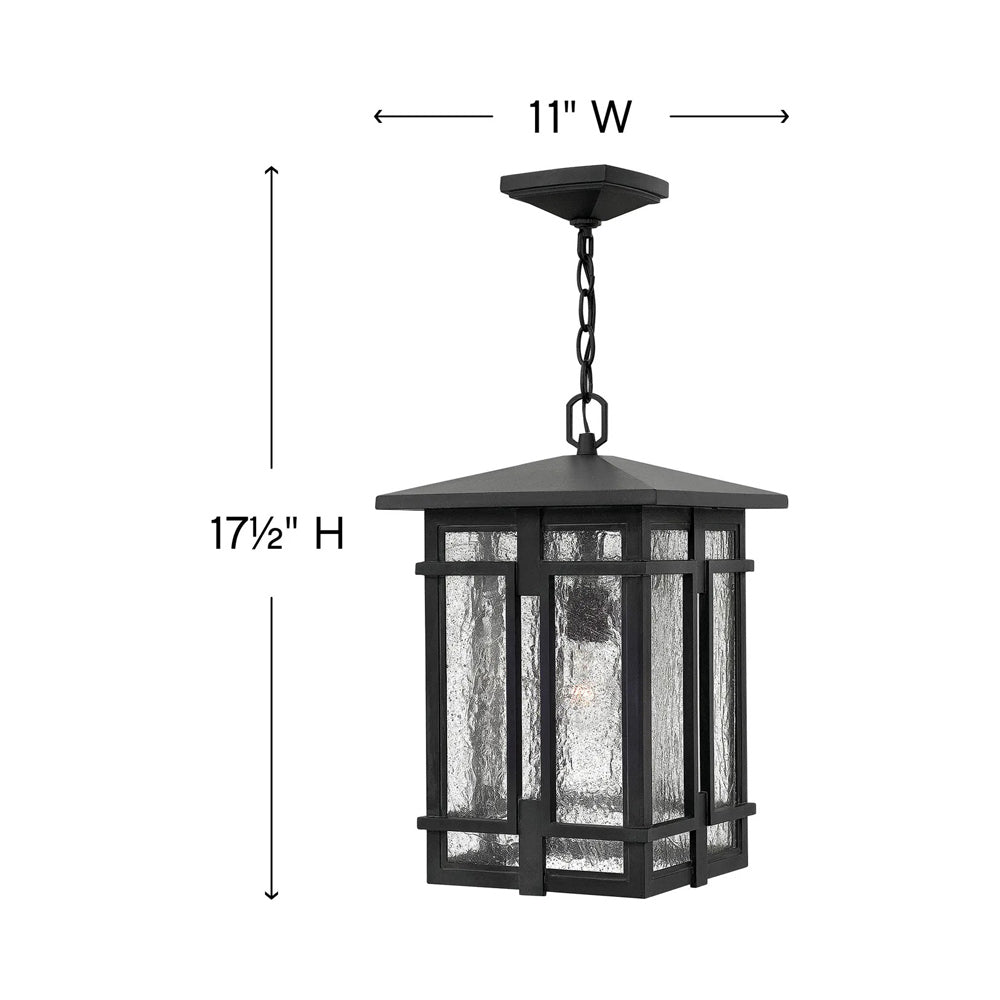Tucker Outdoor Pendant Light - line drawing.