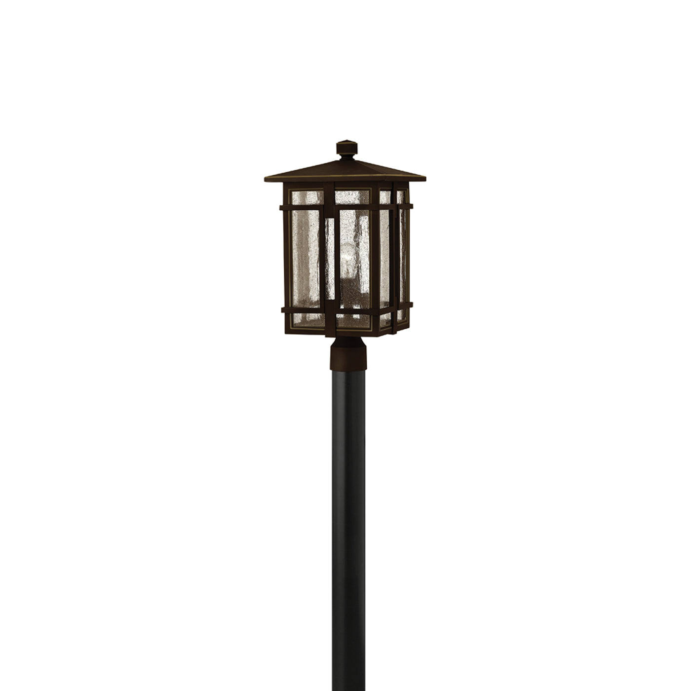 Tucker Outdoor Post Light in Oil Rubbed Bronze.
