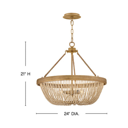 Tula Chandelier - line drawing.