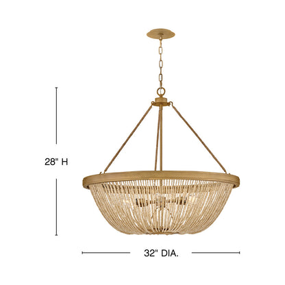 Tula Chandelier - line drawing.