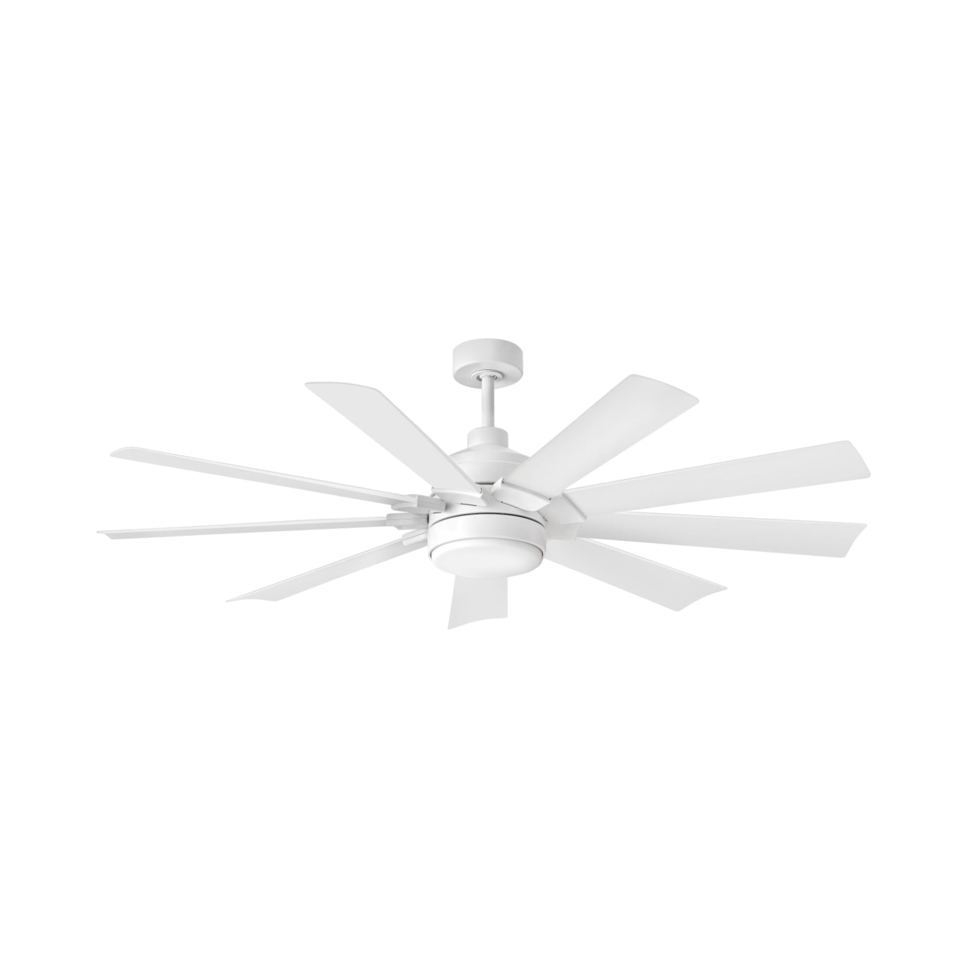 Turbine Outdoor LED Ceiling Fan in Chalk White/Chalk White (60-Inch).