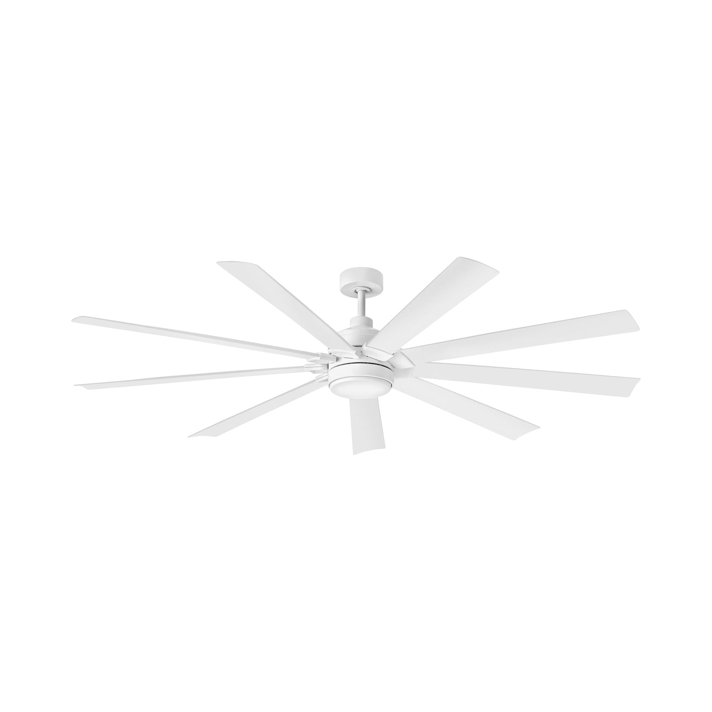 Turbine Outdoor LED Ceiling Fan in Chalk White/Chalk White (80-Inch).