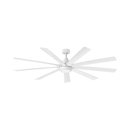 Turbine Outdoor LED Ceiling Fan in Chalk White/Chalk White (80-Inch).