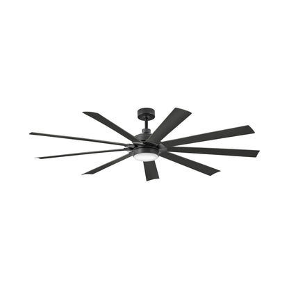 Turbine Outdoor LED Ceiling Fan in Matte Black/Matte Black (80-Inch).