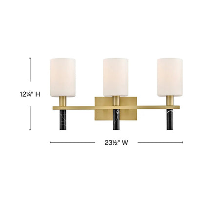 Turin Bath Vanity Light - line drawing.