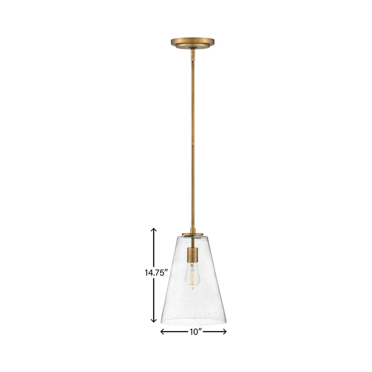 Vance Pendant Light - line drawing.