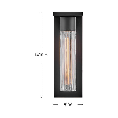 Voight Outdoor Single Wall Light - line drawing.