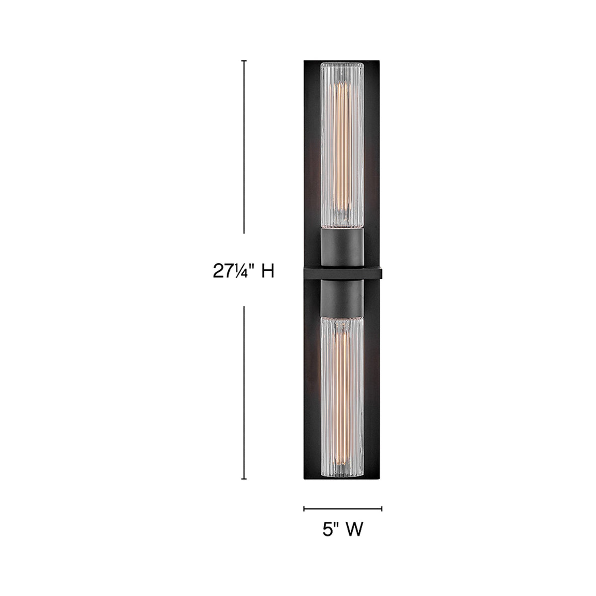 Voight Outdoor Wall Light - line drawing.