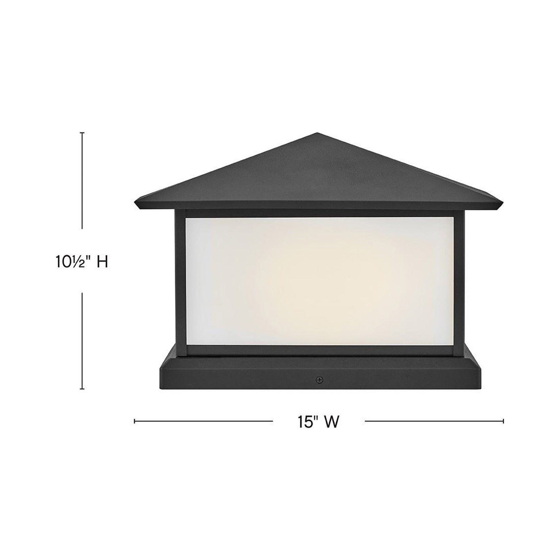 Walter Outdoor Pier Mount Light - line drawing.
