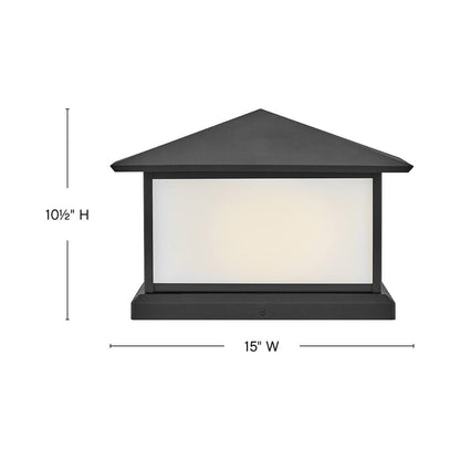 Walter Outdoor Pier Mount Light - line drawing.
