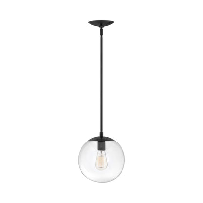 Warby Pendant Light in Black (Small/Clear Glass).
