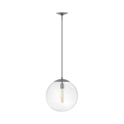 Warby Pendant Light in Polished Antique Nickel (Medium/Clear Glass).
