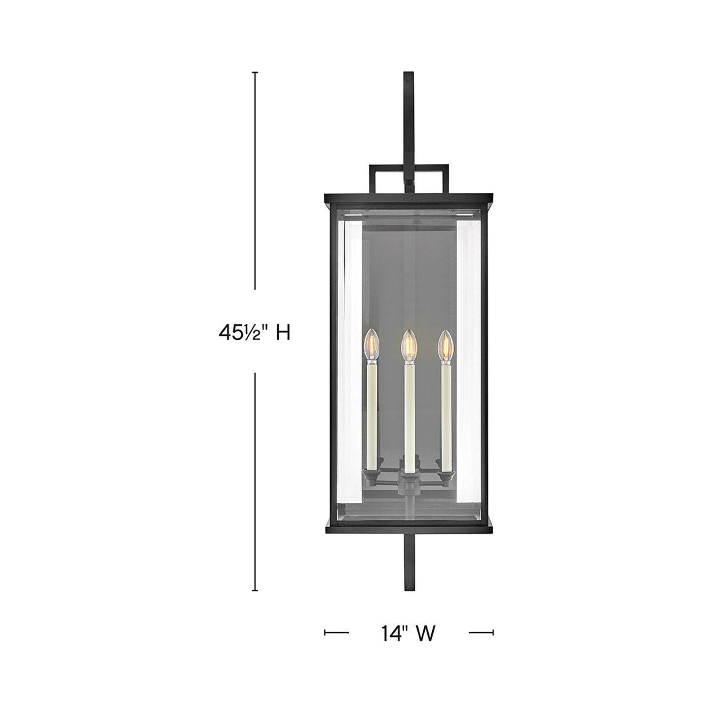 Weymouth 20019 Outdoor Wall Light - line drawing.